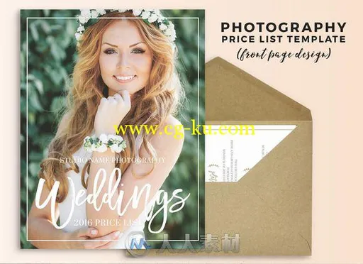 婚礼请柬排版展示PSD模板Wedding Photography Pricing Template的图片2