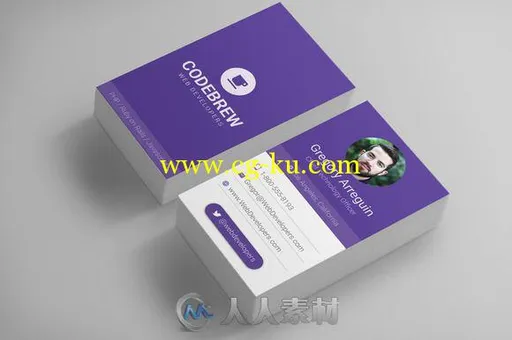 商业名片设计素材PSD模板CM - Material Design Business Cards 702142的图片3