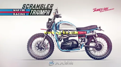 TRIUMPH T100 SCRAMBLER-凯旋T100改装复古攀爬者风格的图片2