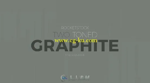 简单好看的时尚运动文字字幕标题动画AE模板 Graphite - Two Toned Title Sequence的图片1