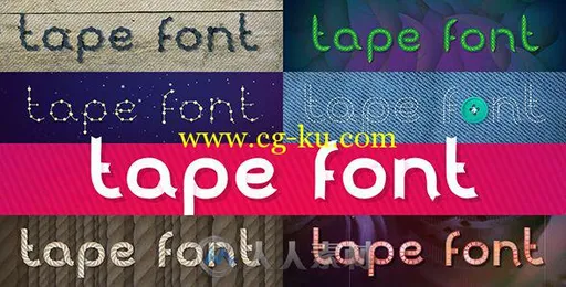 可设置调整好看字体创意设计AE模板Tunable Tape Font的图片2