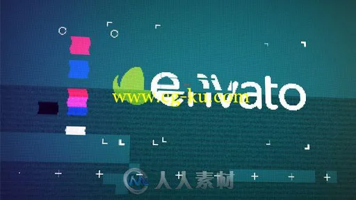 好看的时尚电视故障标志LOGO演绎AE模板 Glitch Logo Reveal的图片2