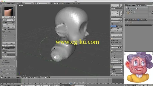 Blender老奶奶角色数字雕刻艺术视频教程 CGCOOKIE ART OF SCULPTING AUTHENTIC 2D-...的图片5