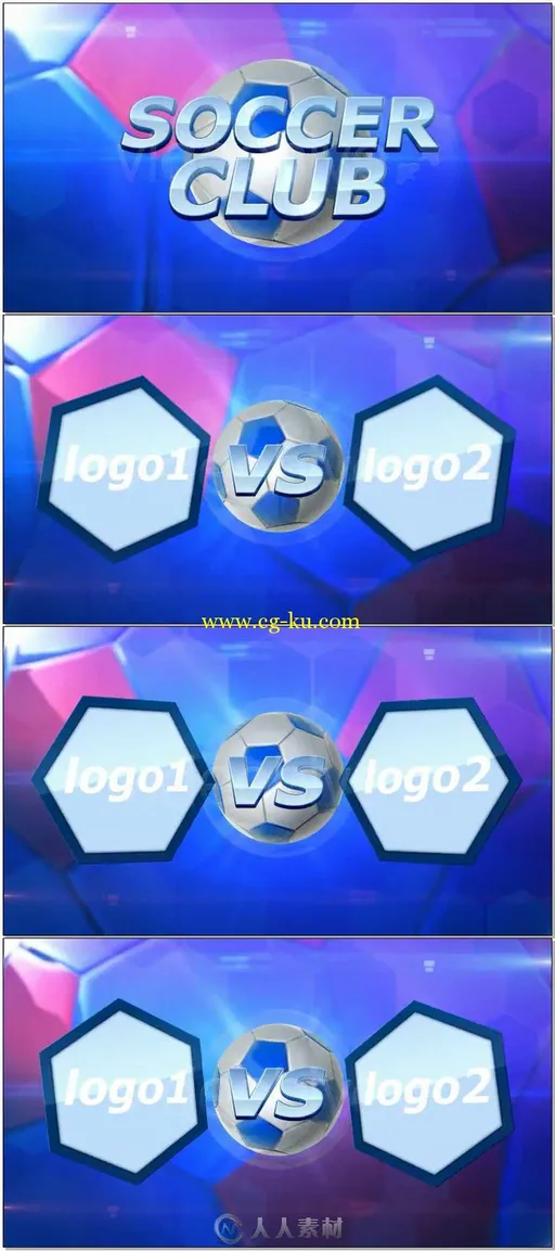 游戏足球片头体育运动AE模板Soccer Game Opener的图片1