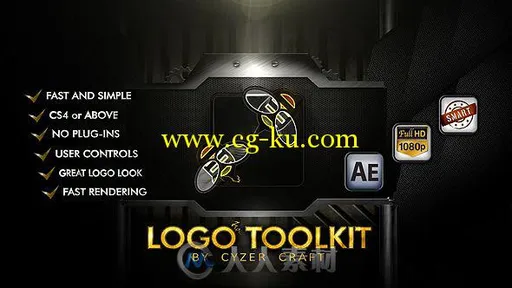 大气的钢铁机械风格标志LOGO演绎AE模板Descriptive Logo Toolkit - Hi-tech Packshot的图片1