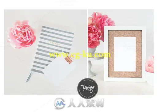 花艺衬饰相框场景PSD模板Stock-PhotoFrame-Mockup-5-Images的图片2