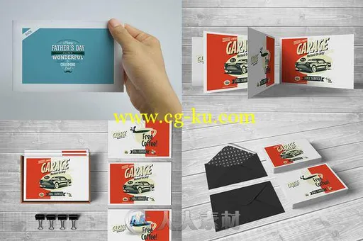 邮政卡片信封PSD模板合辑Postcard BUNDLE Mock-Ups的图片3