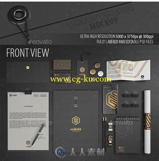 工作台文具展示PSD模板EM-graphicriver-15686328-stationery-branding-mockup的图片1