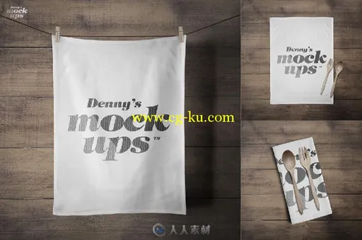 骑行面巾展示PSD模板Flour Sack Towel Mockup的图片2