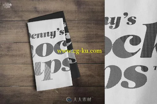 骑行面巾展示PSD模板Flour Sack Towel Mockup的图片3