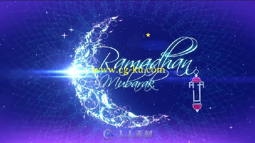 唯美的西方月亮标题LOGO创意设计AE模板Ramadhan&Eid的图片1