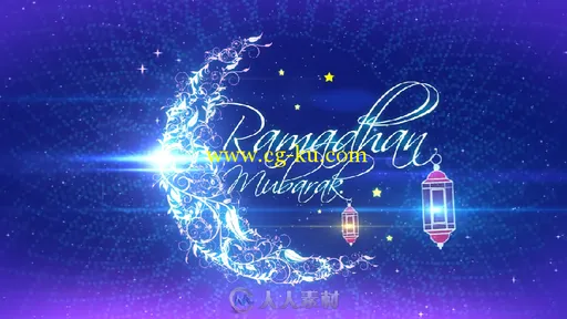 唯美的西方月亮标题LOGO创意设计AE模板Ramadhan&Eid的图片4