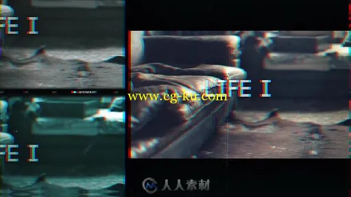 电视故障风格图片照片相册动画AE模板Glitch Film Intro的图片3