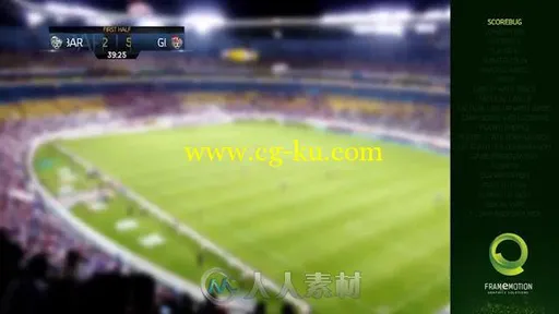 体育足球运动节目比赛预告电视栏目AE模板 Broadcast Sports Graphics Package的图片1