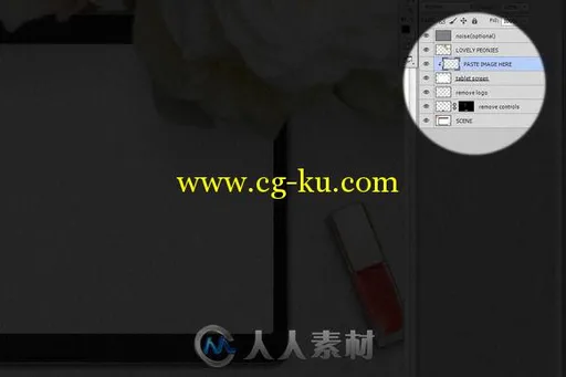 蜡烛鲜花桌面展示PSD模板CM - Tablet Mockup 001 688550的图片1