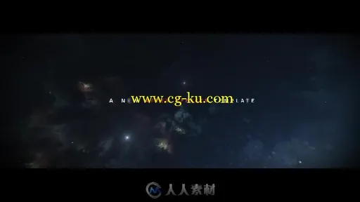 大气的浩瀚星空文字字幕标题动画AE模板Space Bound Titles的图片2