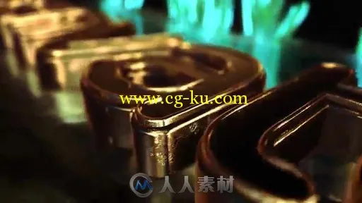 大气的金色360度文字标志LOGO演绎AE模板 Crystal Gold Logo的图片3