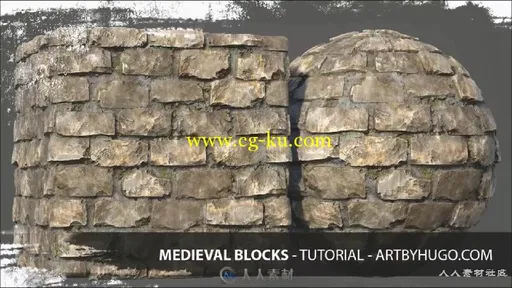 中世纪石砖贴图材质实例制作视频教程 STEAM MEDIEVAL BLOCKS SUBSTANCE DESIGNER T...的图片1