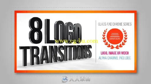 8个时尚电视节目风格的标志LOGO演绎AE模板 Transitions的图片1