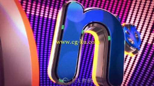 3D电视节目标志LOGO演绎AE模板 Arcade Lights Logo的图片1