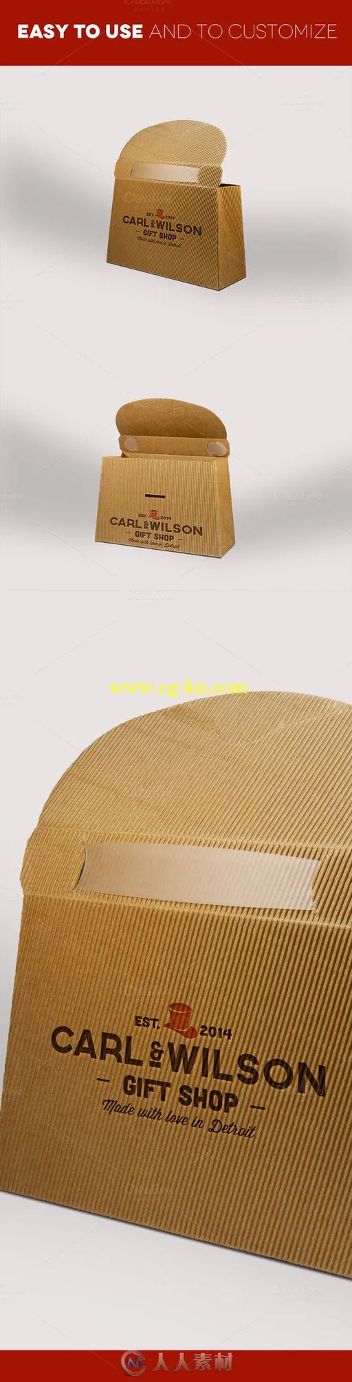 邮政纸质包裹LOGO展示PSD模板CM.Logo.on.cardboard.box.mokcups.302987的图片2