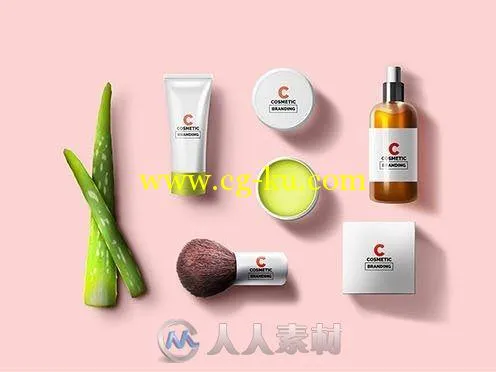 化妆品和LOGO场景展示PSD模板PSD Mock-Up - Cosmetic Branding 2016的图片1