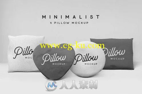 抱枕展示PSD模板Minimalist Pillow Mock-Up的图片1