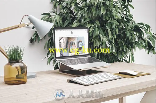 苹果工作台场景展示PSD模板Workspace Mockup Set 5的图片2