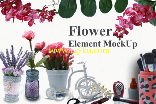 平面植物展示组合PSD模板CM - Toolkit Mockup vol 1 660480的图片2