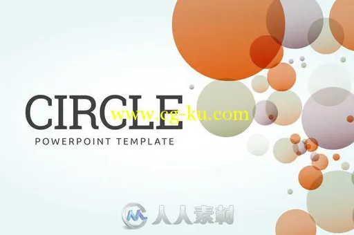 圆圈气泡风格PPT模板Circle- PowerPoint Template的图片1