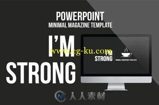 照片焦点PPT模板I_am_Strong_-_Minimal_Powerpoint的图片1