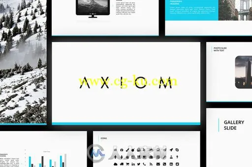 迷你简洁PPT展示模板Axiom-Simple-Presentation的图片1