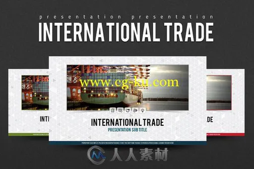 国际贸易展示PPT模板International Trade PowerPoint Templates的图片1