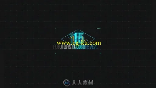 简单时尚的图形文字标志LOGO演绎AE模板 Futuristic Logo Reveal Pack的图片1