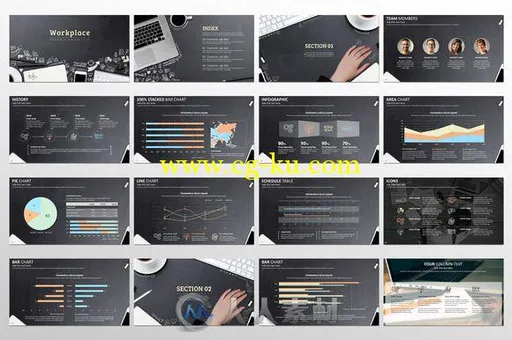 工作场景展示主题PPT模板Workplace-PowerPoint-Template的图片2