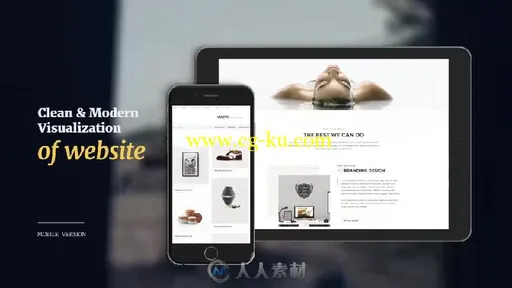 白色大气的时尚网站商城介绍产品宣传AE模板 Website Presentation的图片3