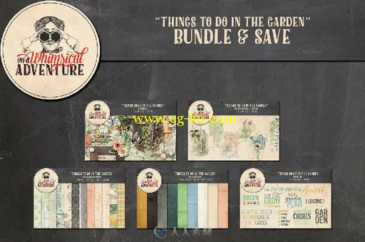 花艺墙纸平面素材合辑Bundle-Things-To-Do-In-The-Garden的图片1