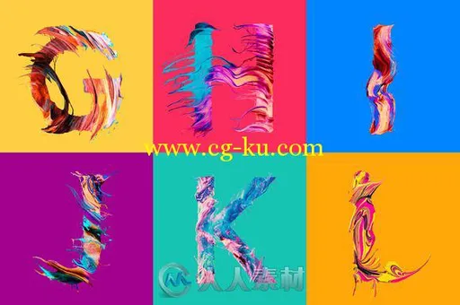 抽象风格英文字母平面素材Creativemarket Abstract ABC 657718的图片2