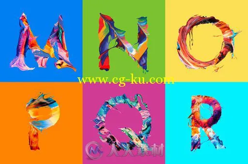 抽象风格英文字母平面素材Creativemarket Abstract ABC 657718的图片3