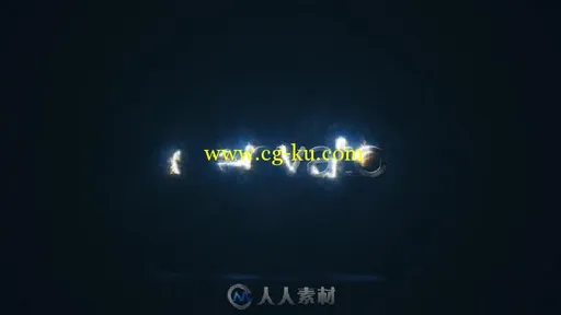 粒子闪光环绕金属标题标志LOGO演绎AE模板 Electric Storm Light Logo的图片1