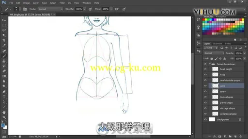 Photoshop绘画女性身体比例和表面解剖学-DT出品-（中文字幕）的图片2