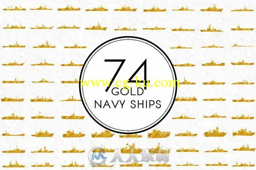 74款金色舰船图标平面素材Gold Navy Ships的图片1