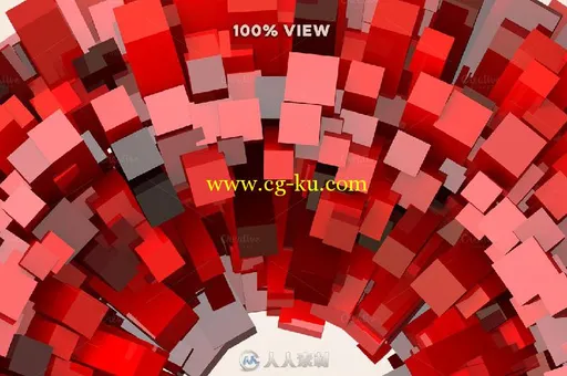 3D立体红色字母平面素材合辑3D Cubic Red Letters Pack的图片3