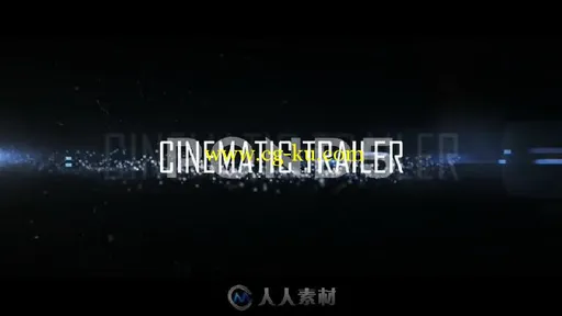 震撼大气的粒子水晶文字字幕标题动画AE模板 hi-tech-trailer的图片1