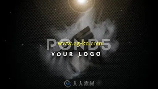 3D 简单金属文字标题标志LOGO演绎AE模板 Logo Slam 34502440的图片3