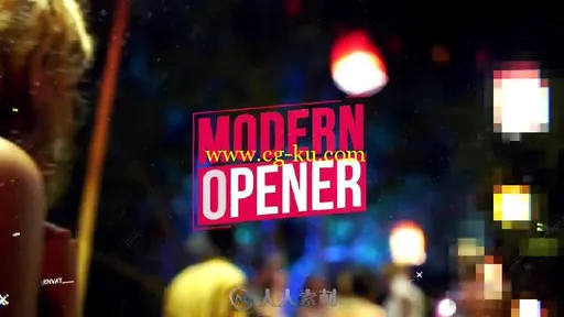 电子故障快节奏动感欢乐聚会宣传节日庆典AE模板 Modern Promo – Fashion Opener的图片1