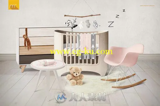 婴儿房场景展示PSD模板Baby Room Mock-up的图片2