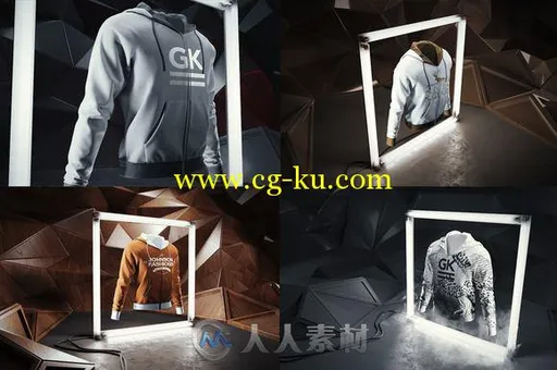 连帽衫动画展示PSD模板Hoodie Mock-up Animated Mock-up的图片2