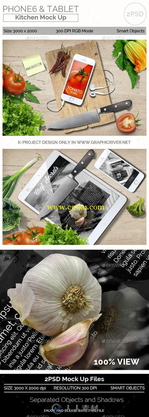 iphone6厨房场景展示PSD模板Phone6 and Tablet Kitchen Mock Up 11196139的图片2