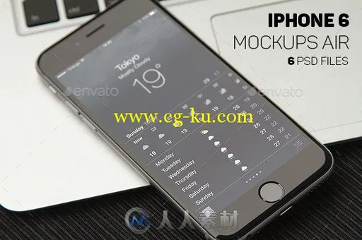 苹果iPhone6场景展示PSD模板 Phone 6 Closeup Mockups Air 12176103的图片1